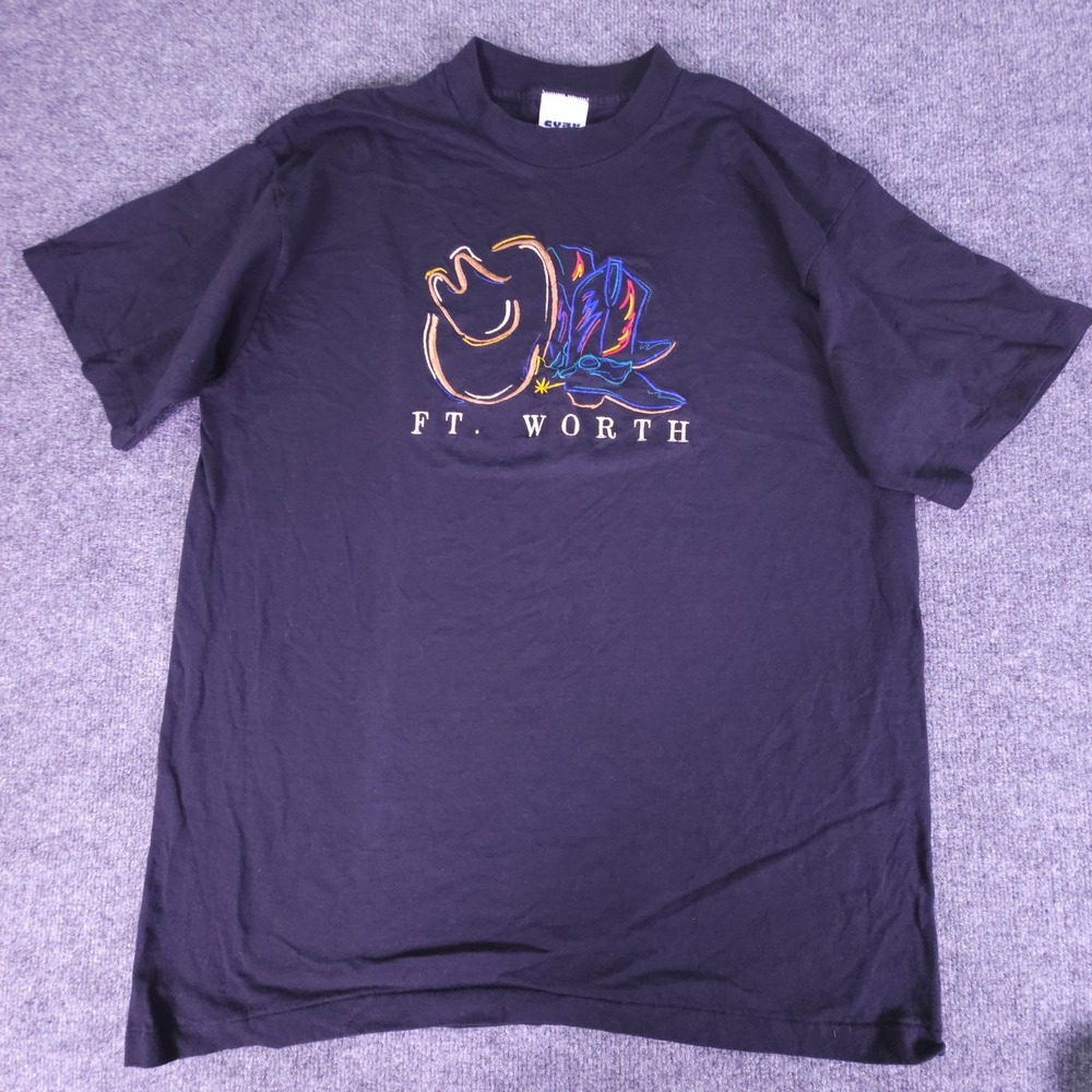 Vintage CYRK Ft. Worth Texas Mens T-Shirt Black 90s Made in USA XL Single Stitch